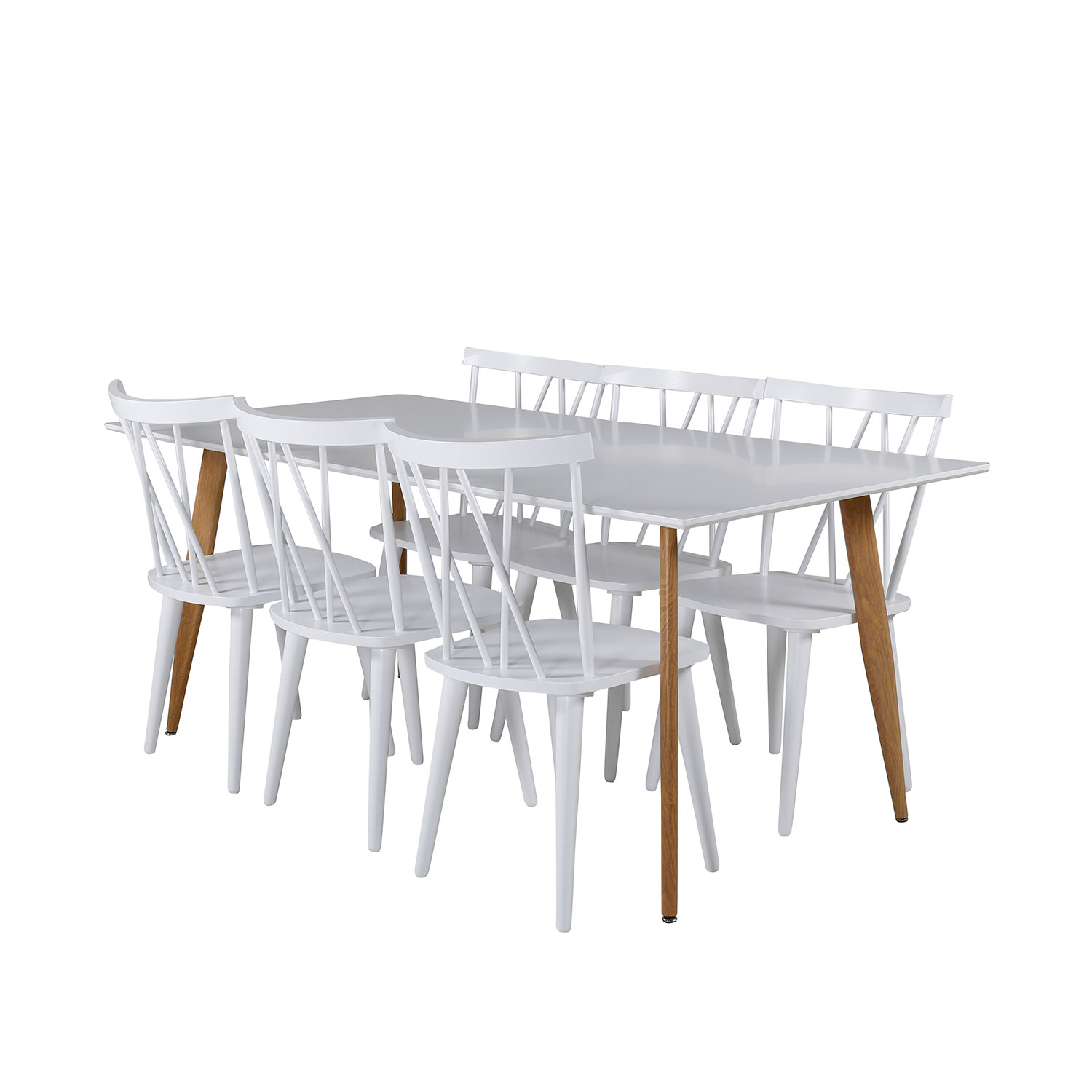 Matgrupp Venture Home Polar med 6 Mariette stolar