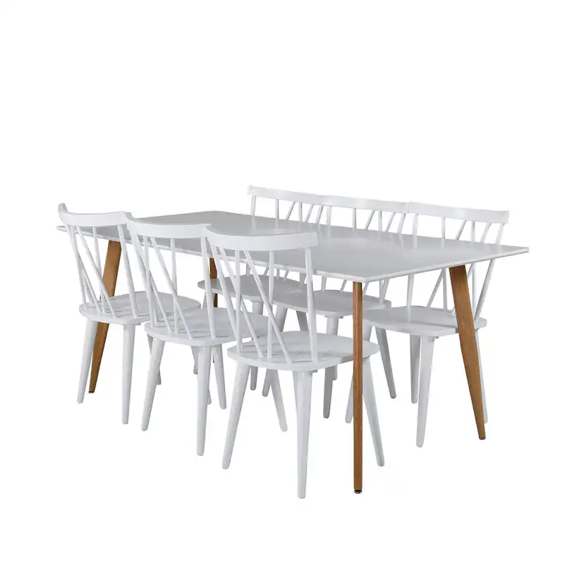 Matgrupp Venture Home Polar med 6 Mariette stolar