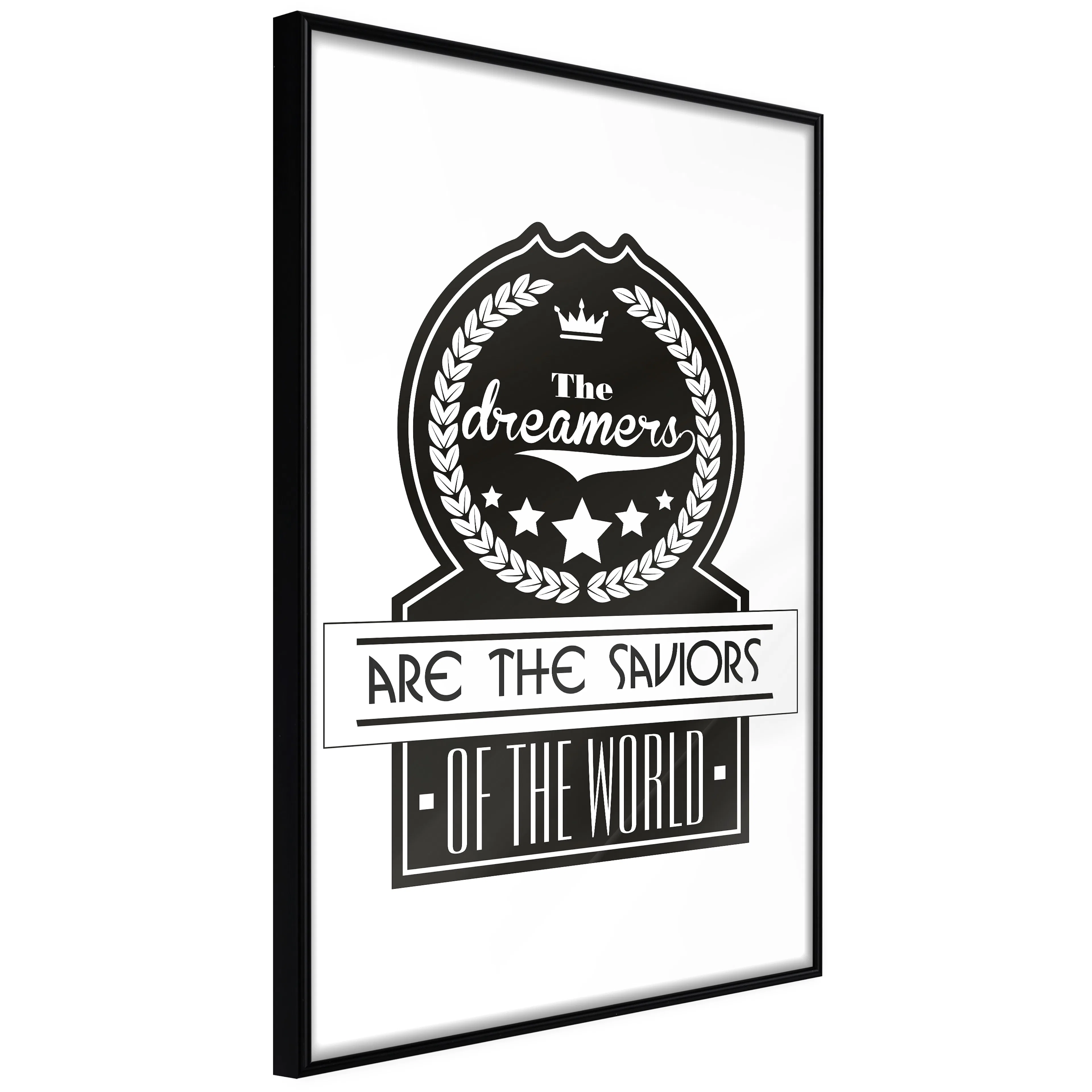 Affisch - The Dreamers Are the Saviors of the World [Poster] Svart ram, 40x60 cm
