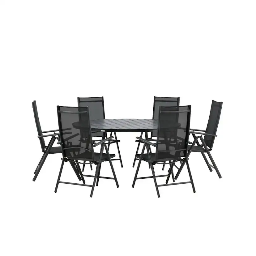 Matgrupp Venture Home Break Matgrupp Utomhus Rund 150 cm med 6 Break Positionsstol