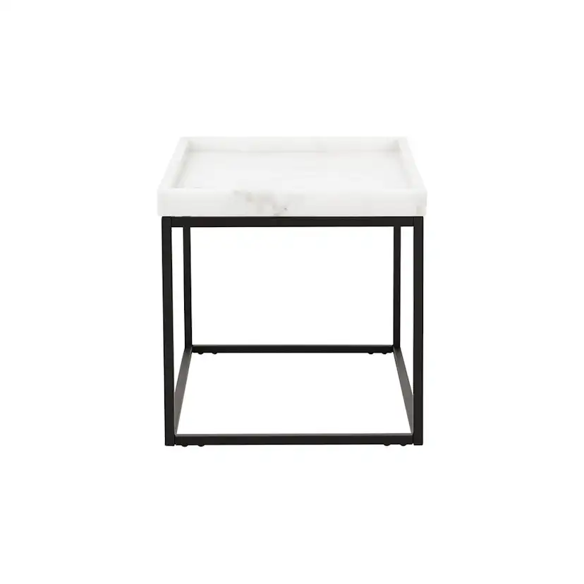Kungshult Sidobord 60 cm Vit/Svart
