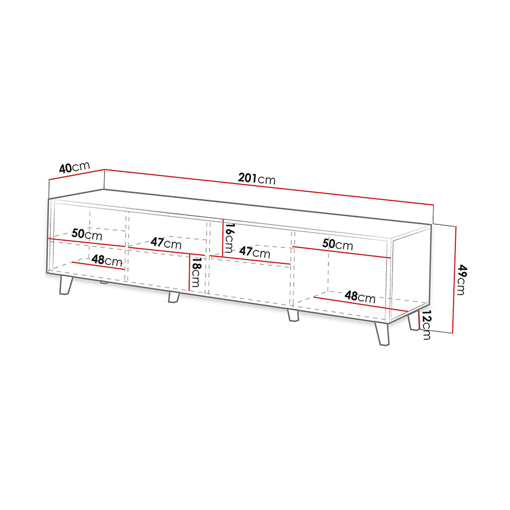 Mediamöbel In Living Sunnanäng Ek TV-bänk 201cm