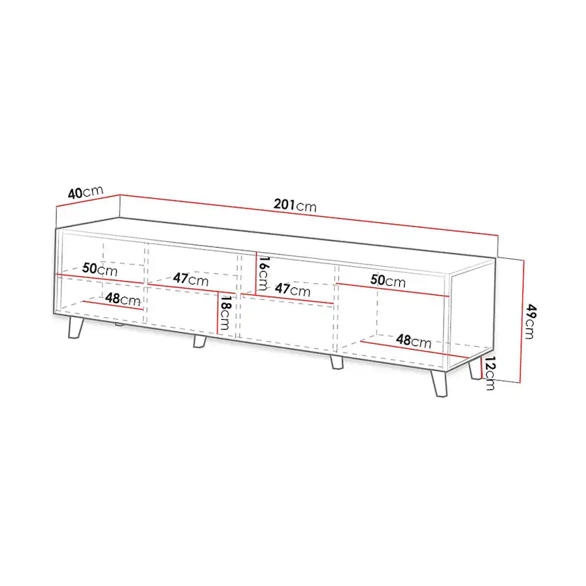 Mediamöbel In Living Sunnanäng Ek TV-bänk 201cm