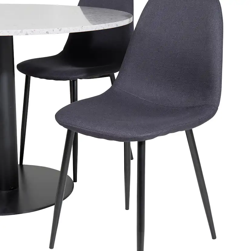 Matgrupp Venture Home Roxanna med 4 Pobbie Stolar Polyestertyg Runt