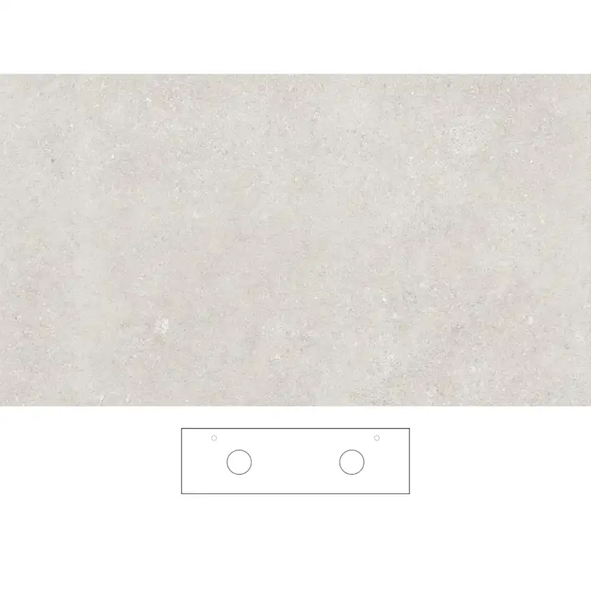 Bänkskiva Svedbergs Beric för Dubbla Tvättställ