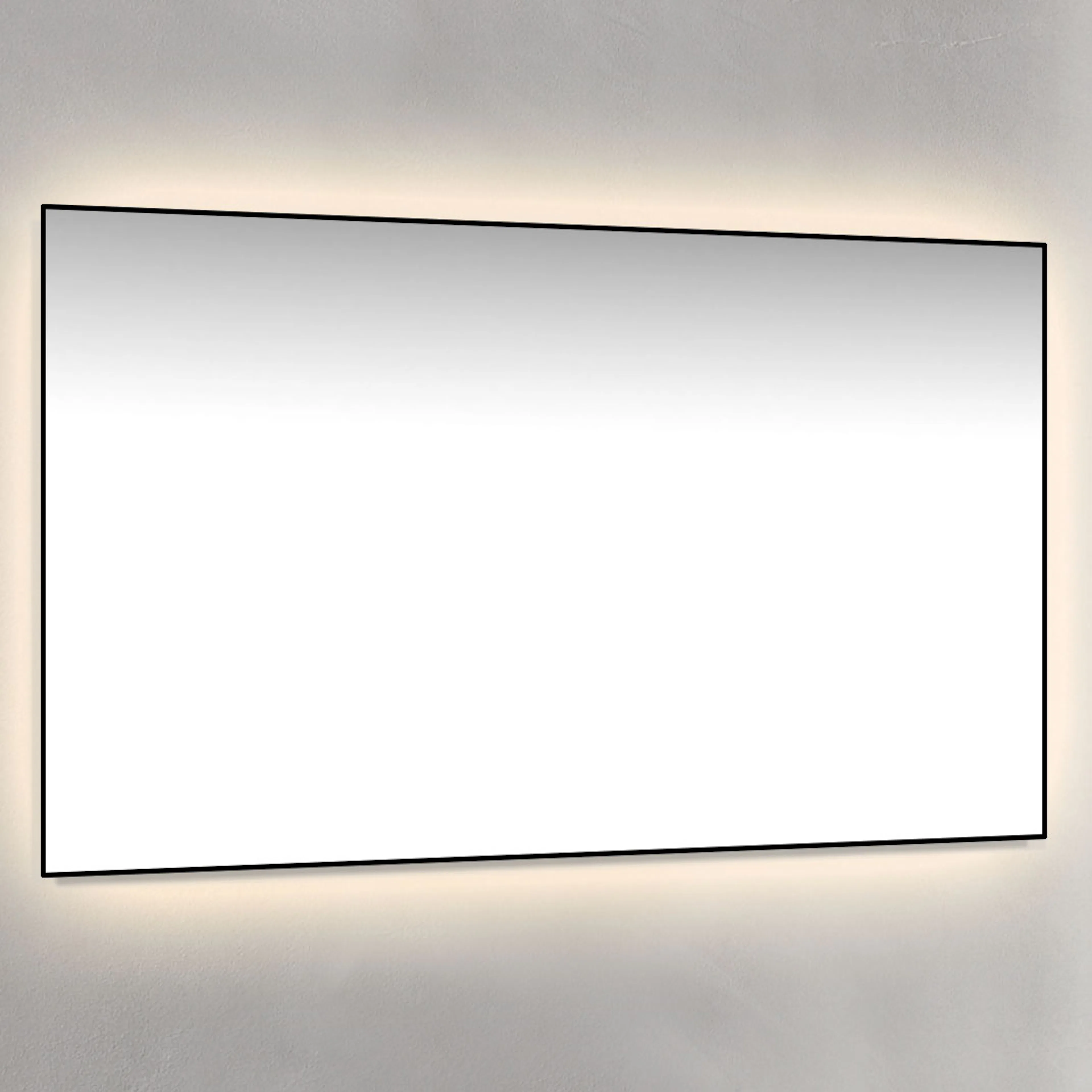 Spegel 120x70 Ambilight Svart Ram Bredd: 1200 mm, Mattsvart