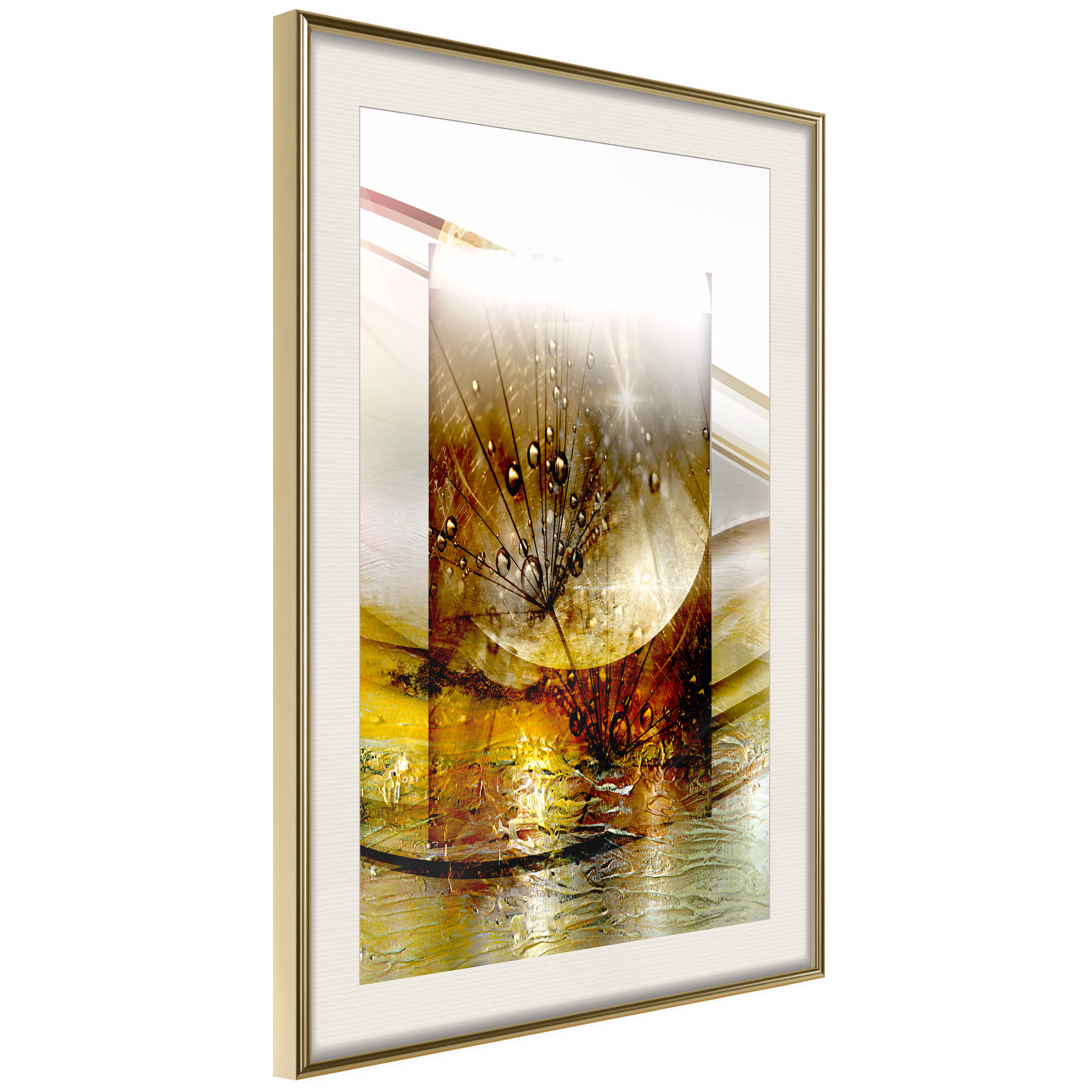 Affisch - Thought [Poster] 20x30 Guld ram med passepartout, 20x30 cm