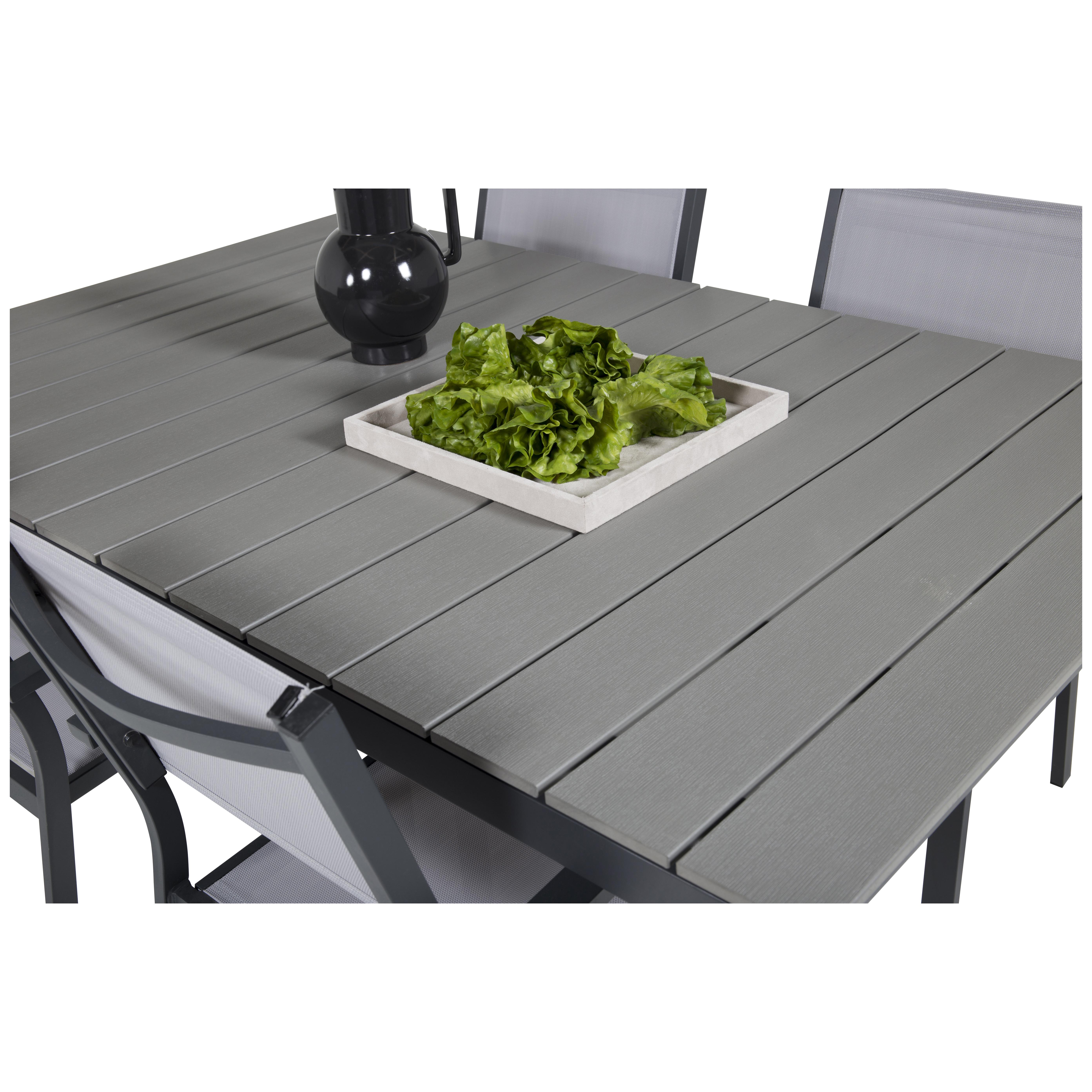Matgrupp Venture Home Lova 160/240 med 4 Copacabana Karmstolar