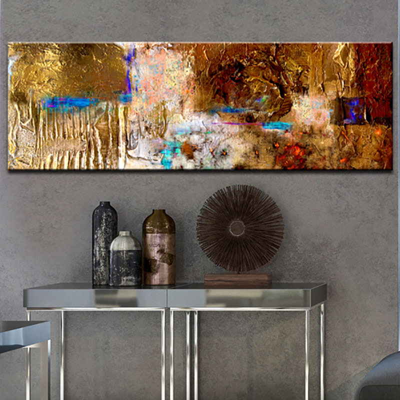 Handmålad Tavla Arkiio Golden Structure