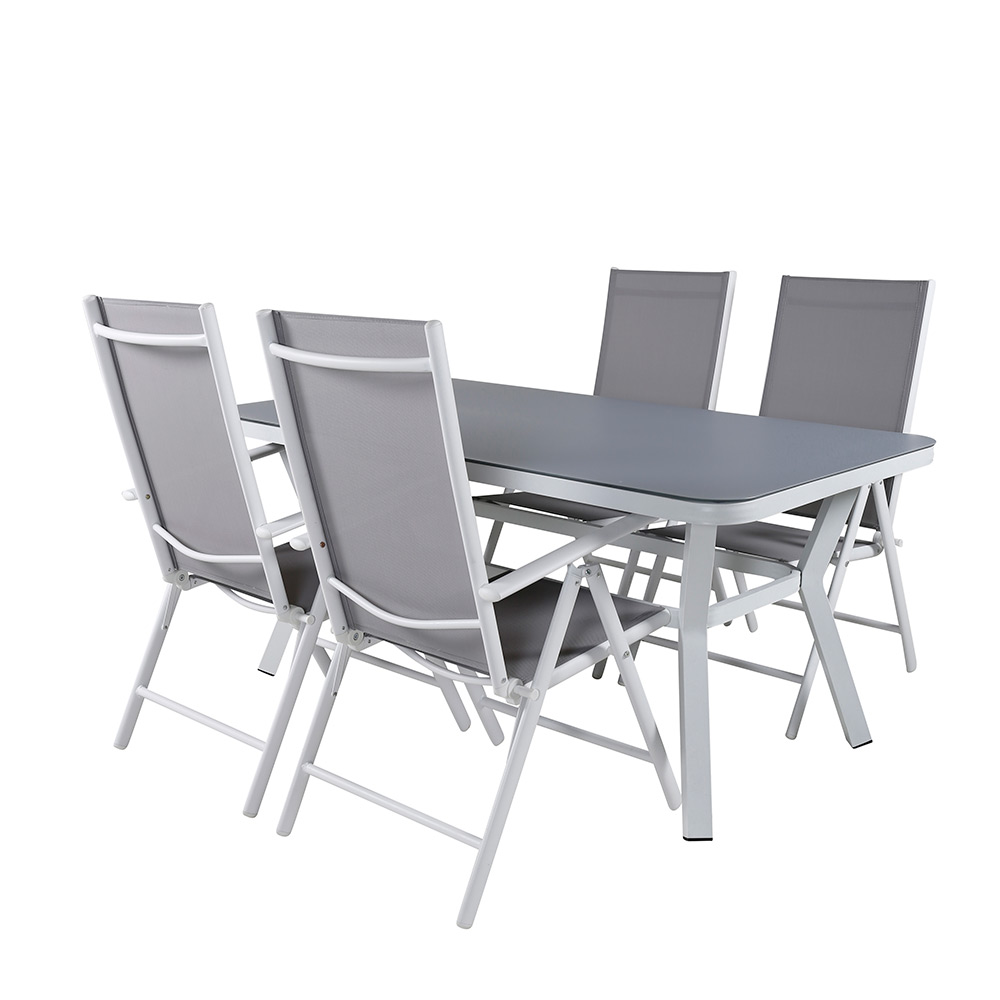 Matgrupp Venture Home Vyn med 4 Bend Matstolar