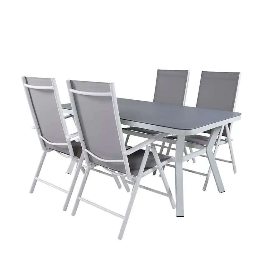 Matgrupp Venture Home Vyn med 4 Bend Matstolar