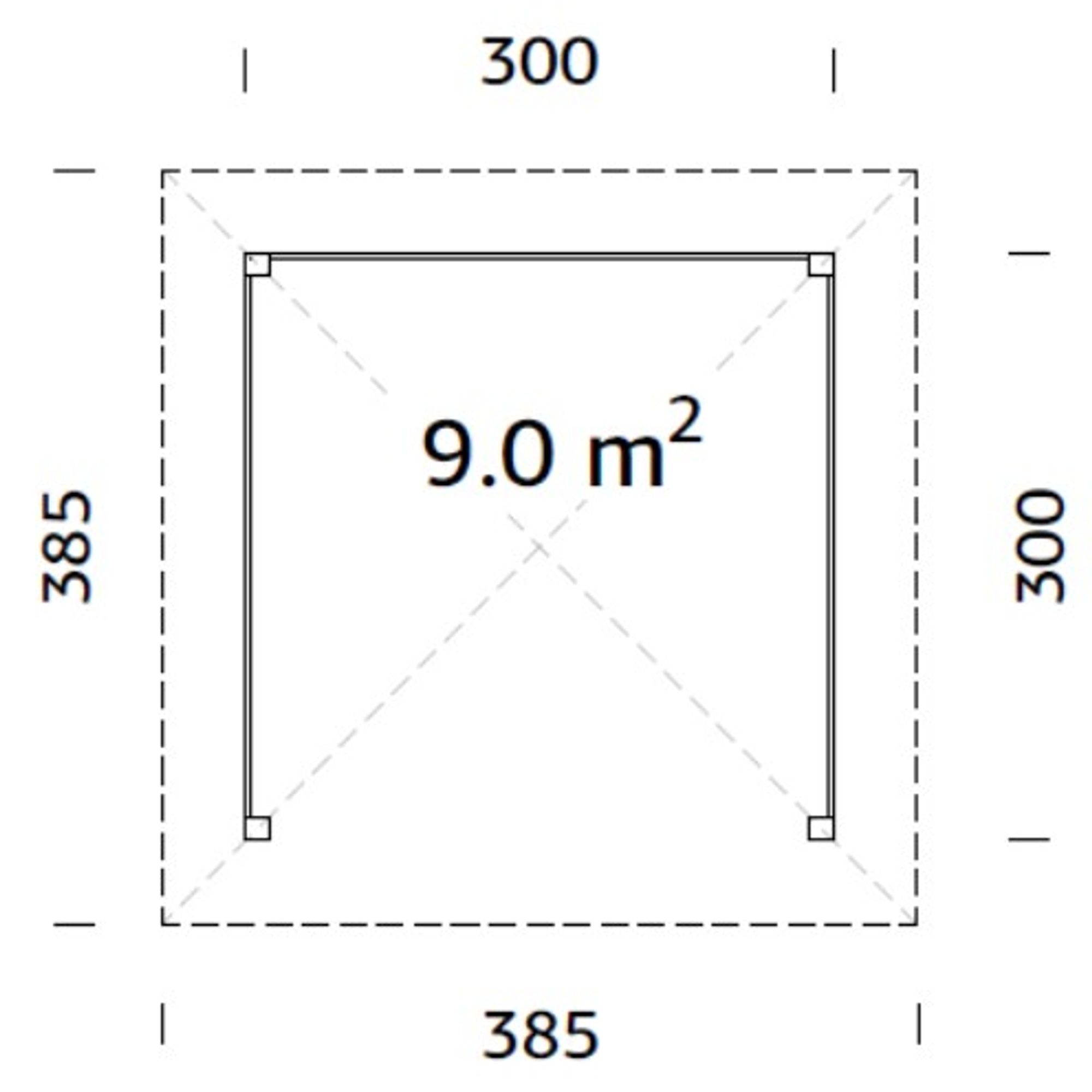 Betty 9,0 m2 Grå dippad