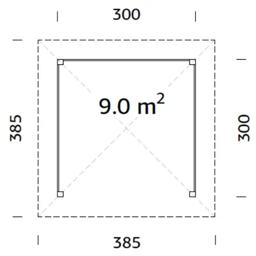 Betty 9,0 m2 Grå dippad