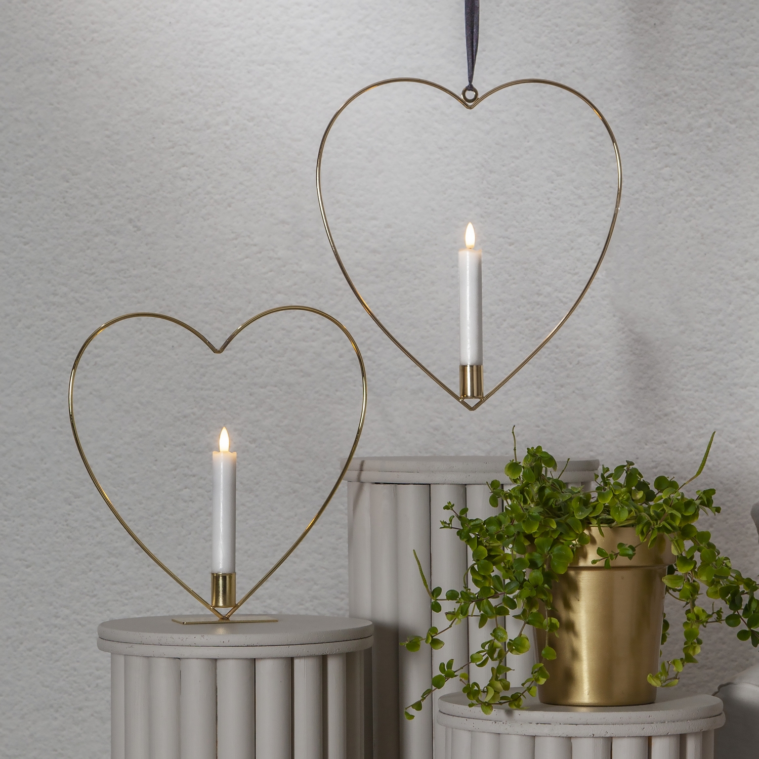 Inomhusdekoration Star Trading Flamme Heart Fristående