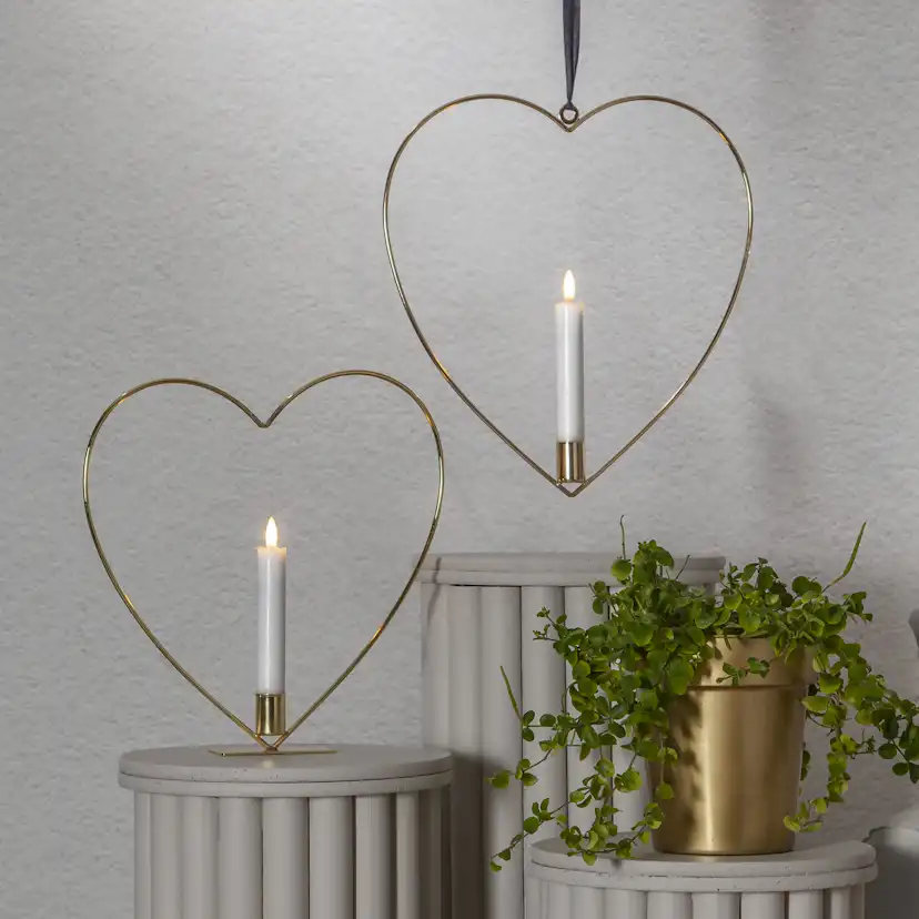 Inomhusdekoration Star Trading Flamme Heart Fristående