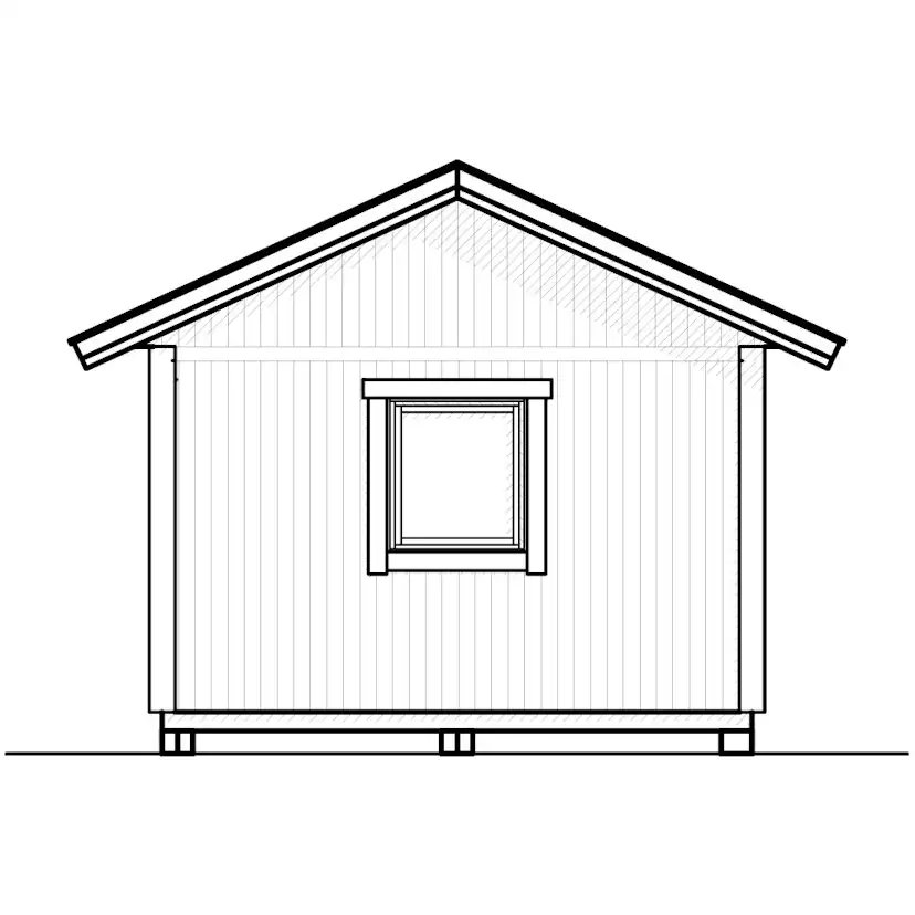 Attefallshus Vibostugan Njuta 25-3 24,3 m² Trähus med Sadeltak