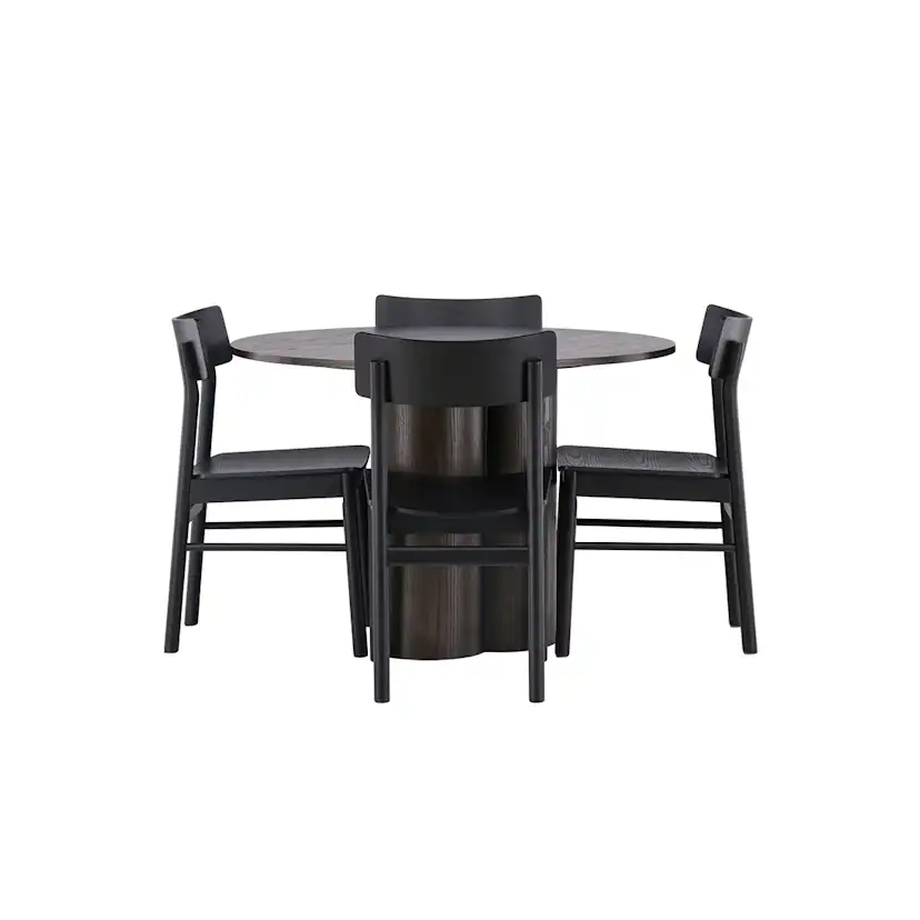 Matgrupp Venture Home Olivia Ø110 cm med 4st Montros Matstolar