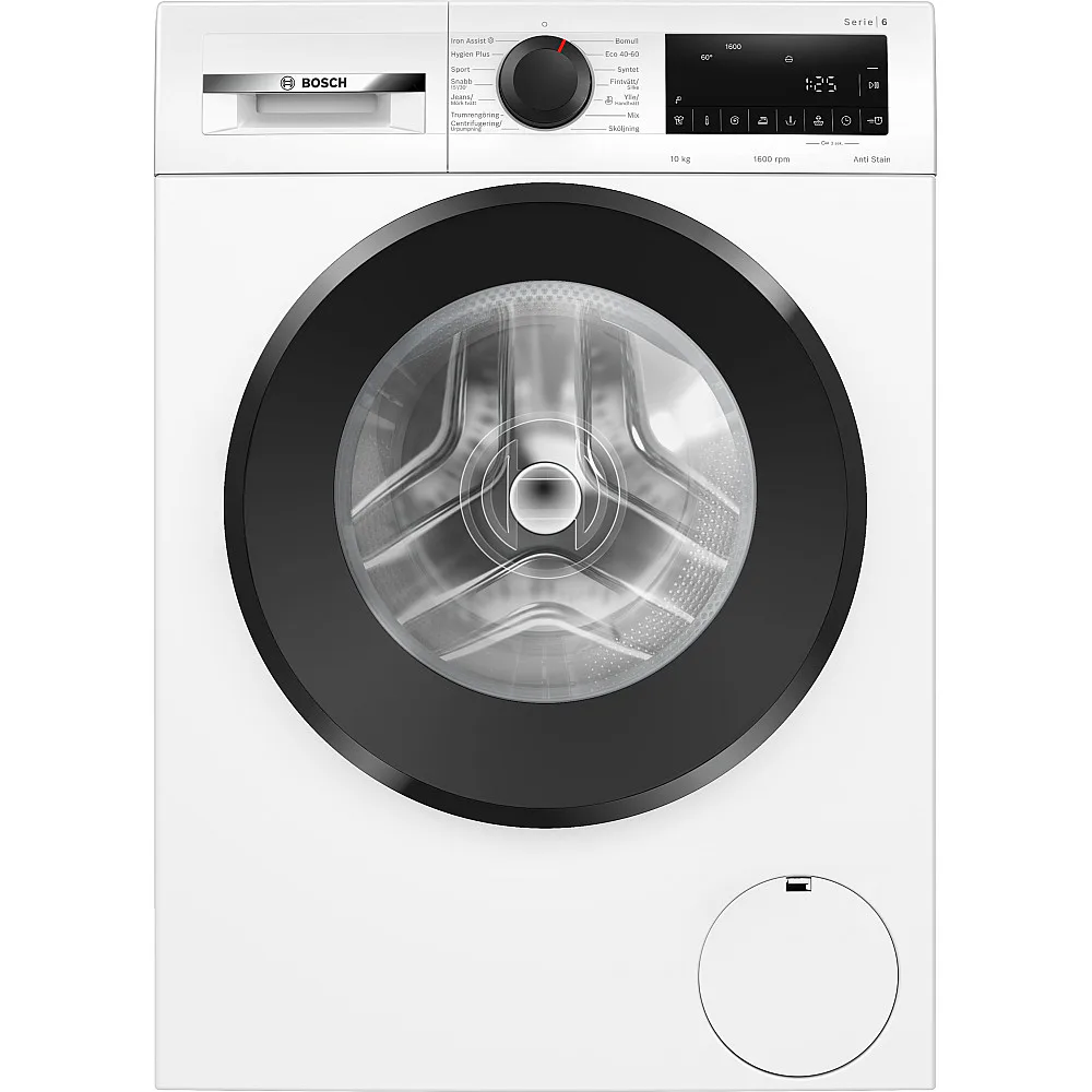 Frontmatad Tvättmaskin Bosch Serie 6 WGG256ZESN 10 kg Effektiv Fläckborttagning Utan Förbehandling