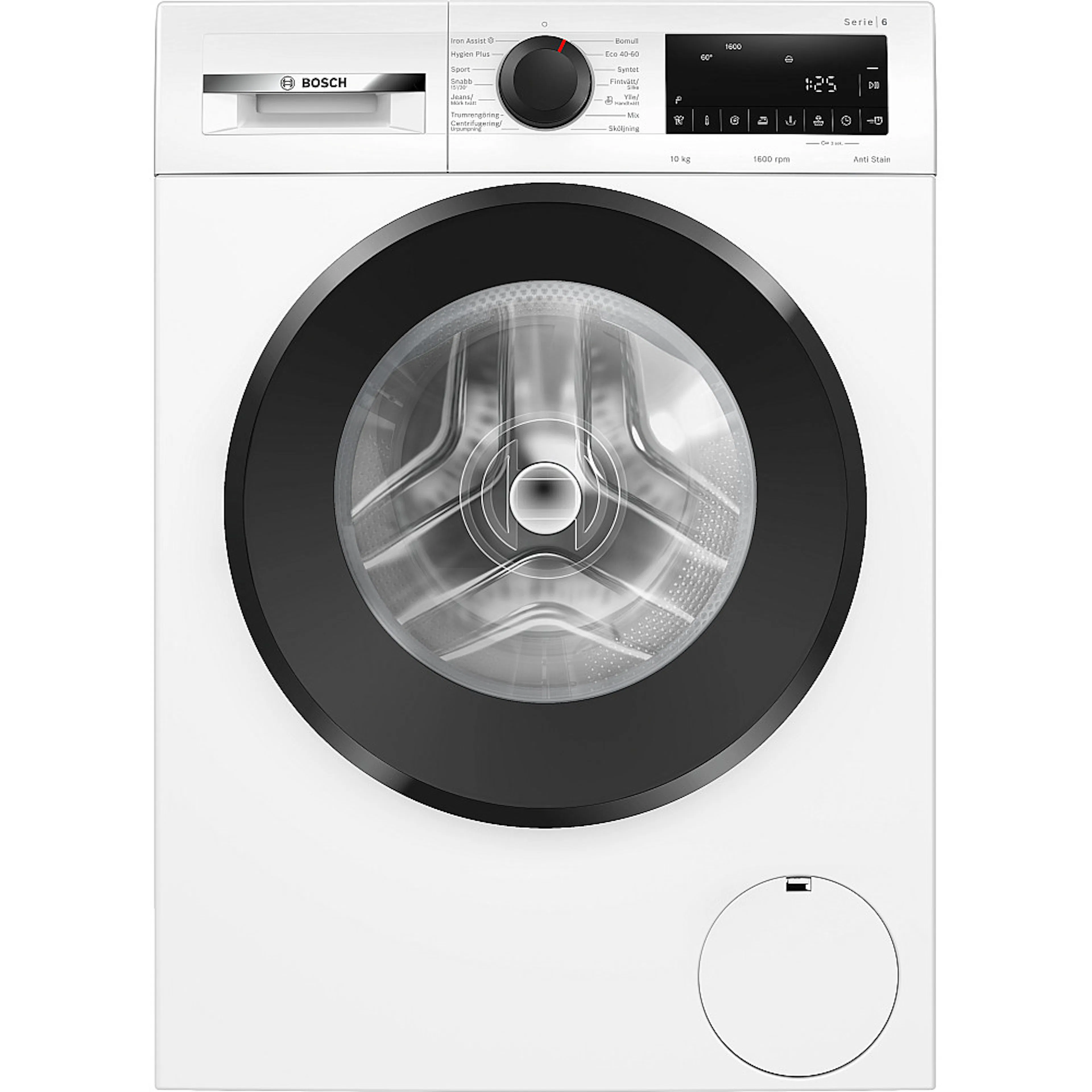 Frontmatad Tvättmaskin Bosch Serie 6 WGG256ZESN 10 kg Effektiv Fläckborttagning Utan Förbehandling