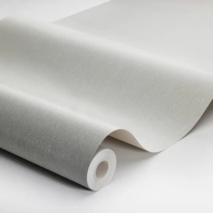 Tapet Boråstapeter Linen Sage Green 4334 EasyUp, Enfärgad Grön