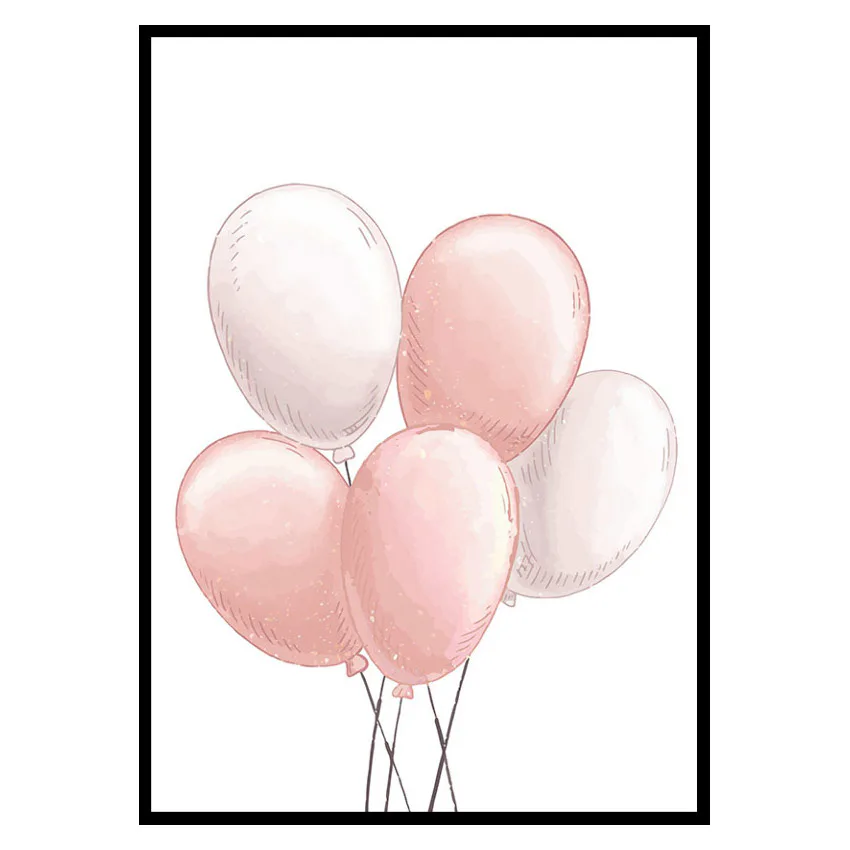 Poster Gallerix Pink Balloons