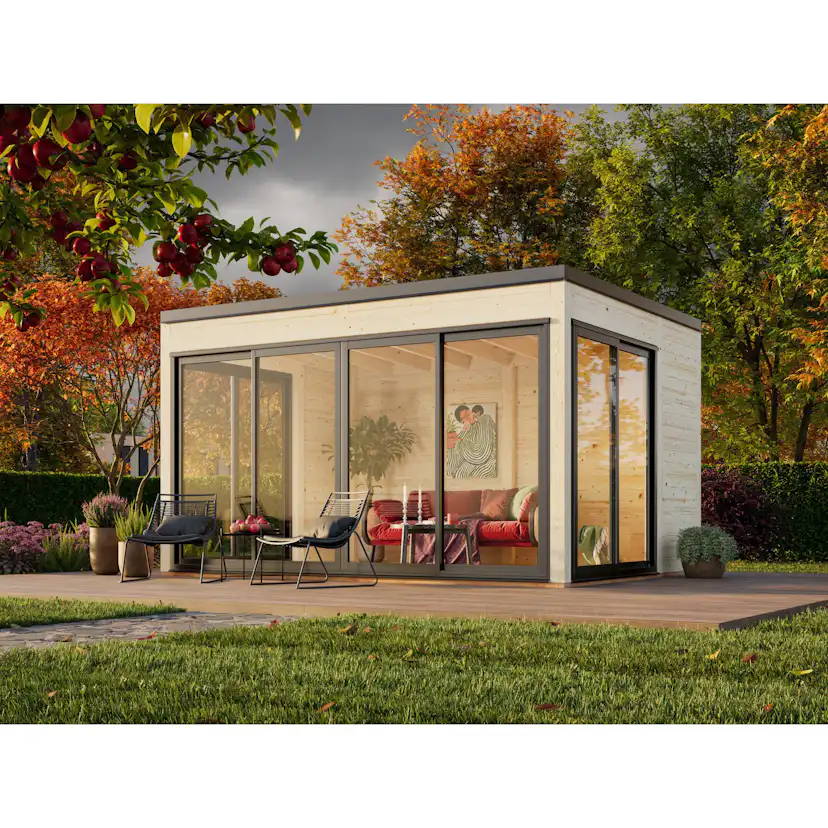 Stuga Palmako Serena 13,4 m² Set 2 Slide Plus (inv. 12,6 m²)