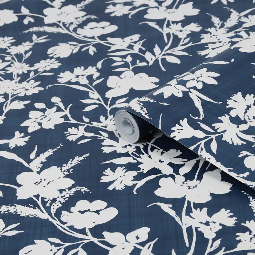 Tapet Laura Ashley Rye Midnight Seaspray Blå 119854