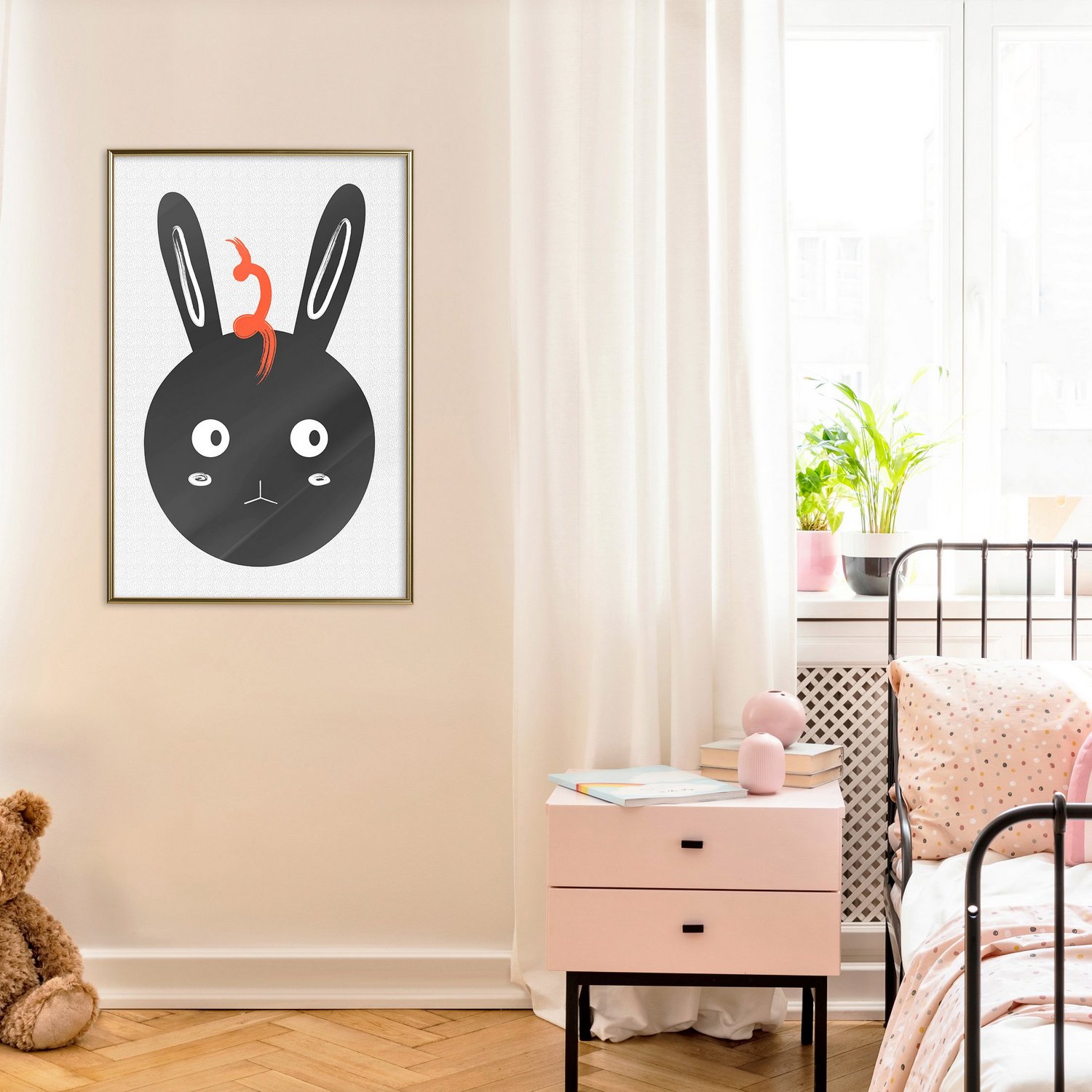 Poster Artgeist Affisch Rabbit Sees Everything