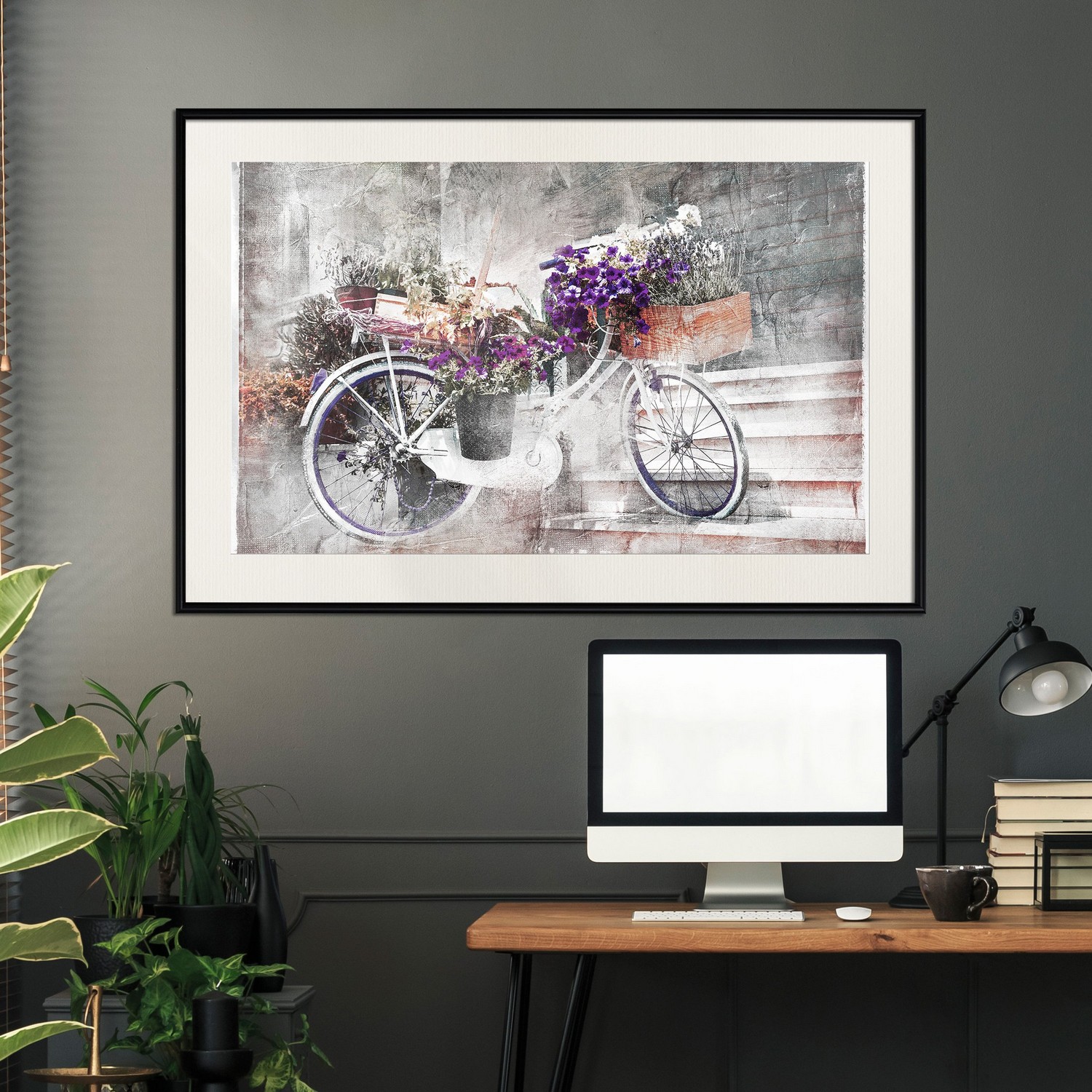 Poster Artgeist Affisch Floral Bike