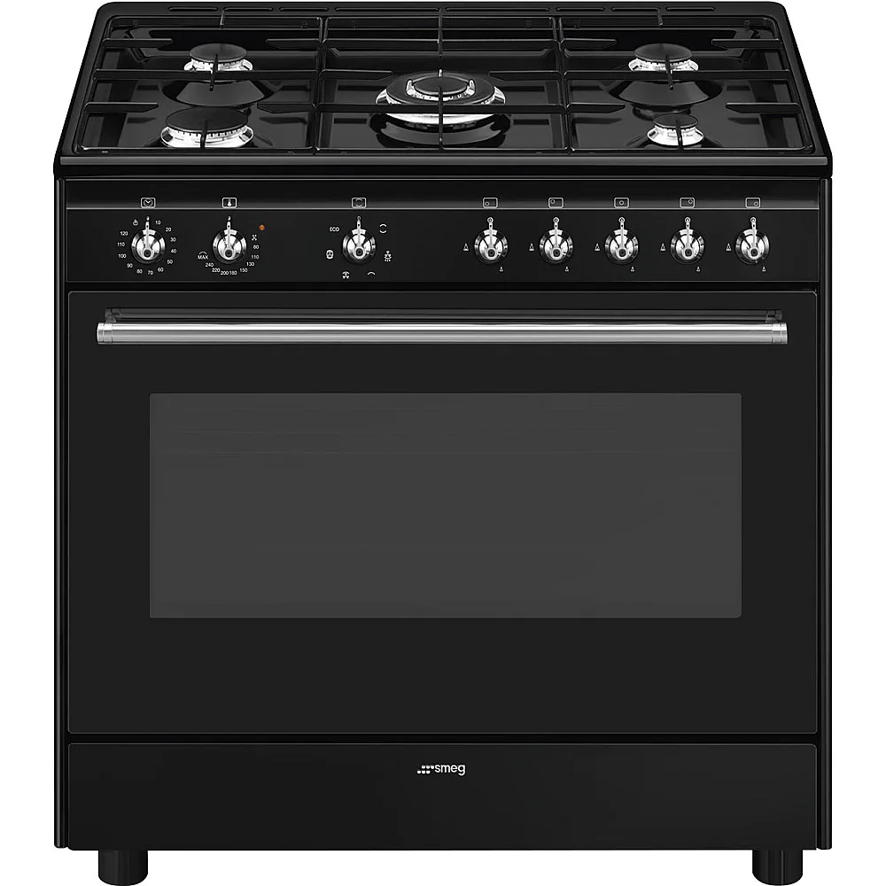 Gasspis Smeg CX91GMBL Concerto Svart Ergonomisk och Smart Design