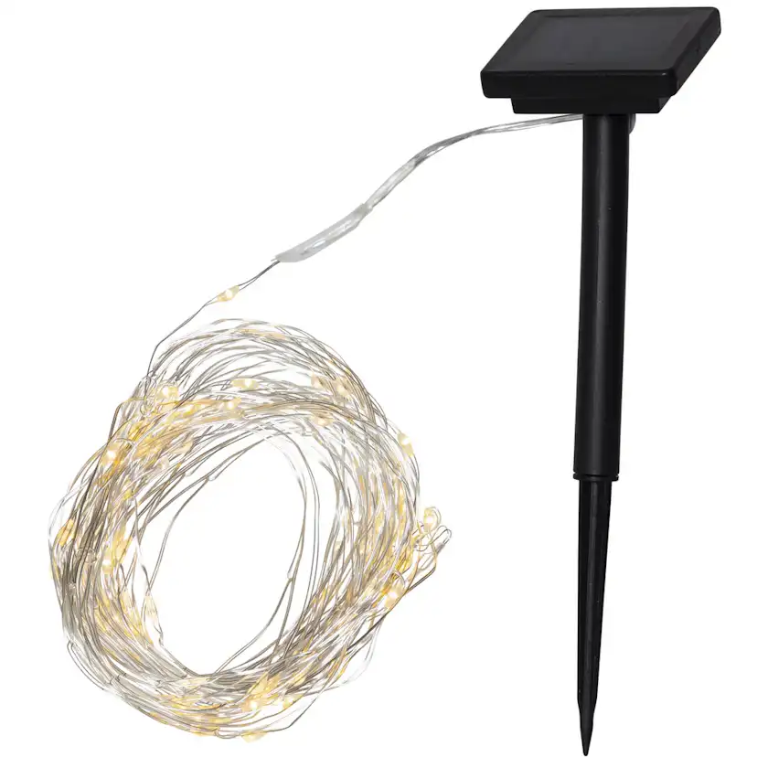 Solcells-ljusslinga Star Trading Dew Drop 200L