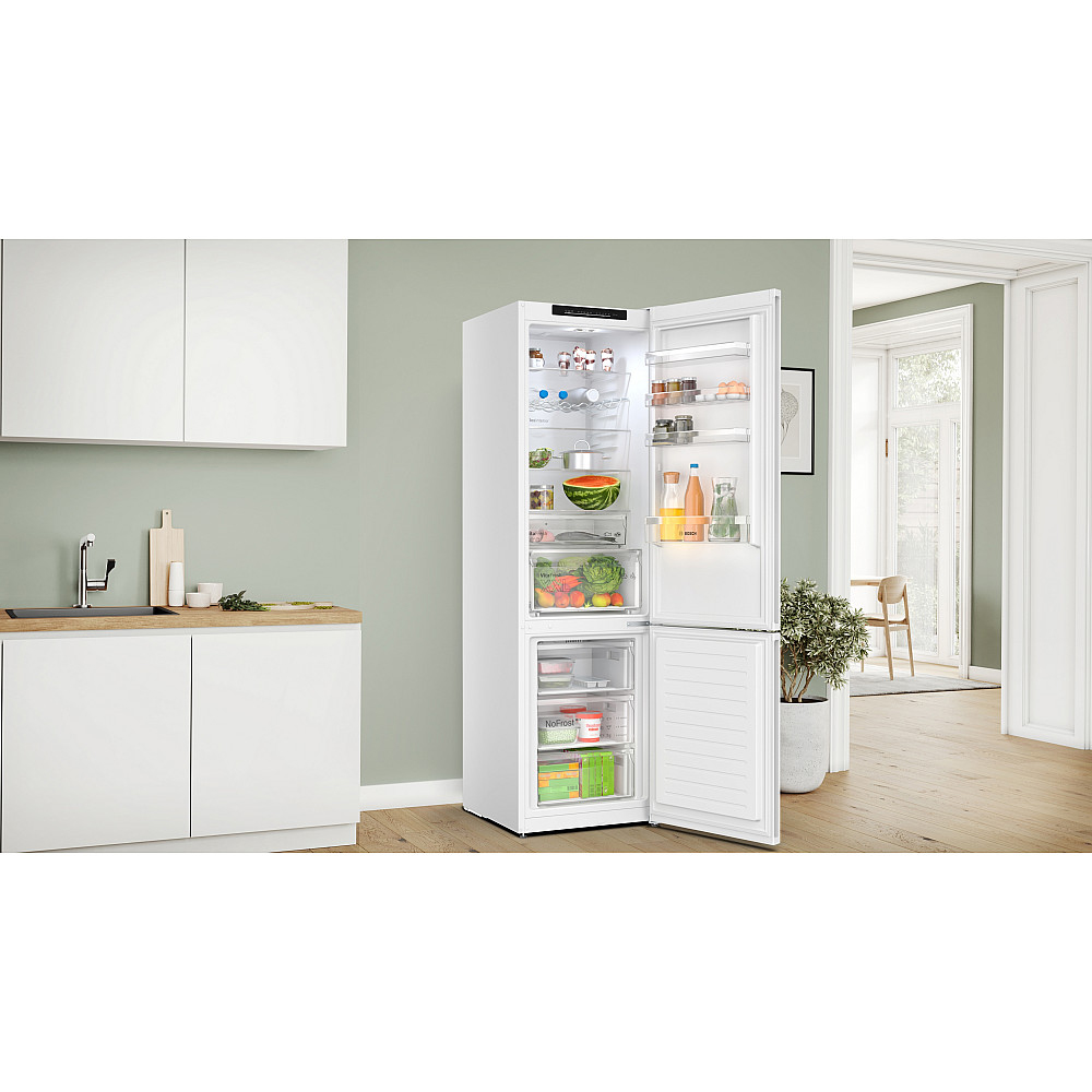 Fristående Kyl och Frys Bosch Serie 4 KGN392WDF Vit Med Smart Förvaring