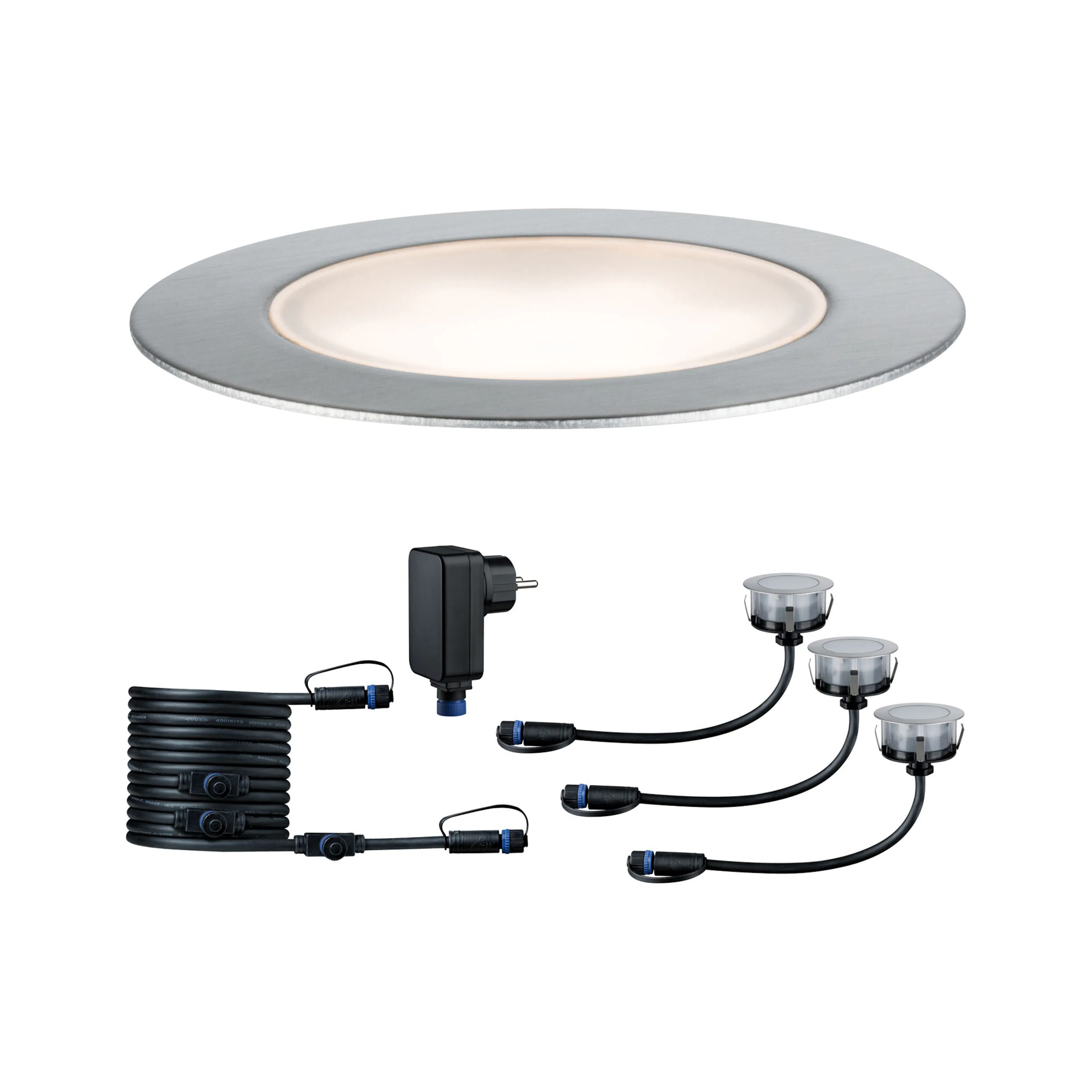 LED Infälld Markbelysning Paulmann Plug & Shine Floor Eco IP67 24V 3-pack med Kabel & Transformator