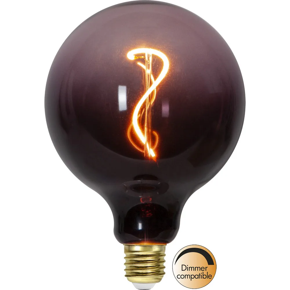 LED-lampa Star Trading E27 G125 Svart/Rosa