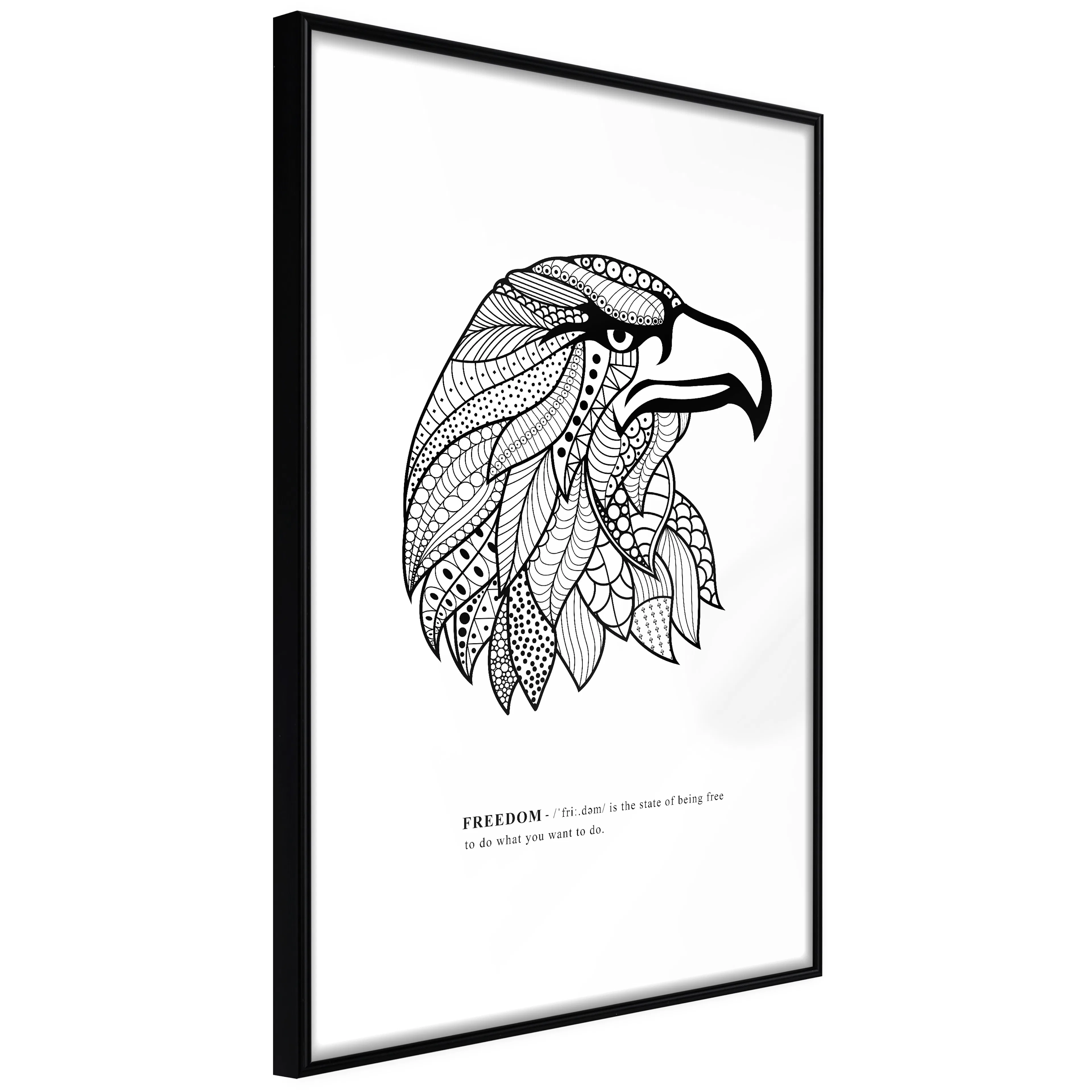 Affisch - Eagle of Freedom [Poster] 40x60 Svart ram, 40x60 cm