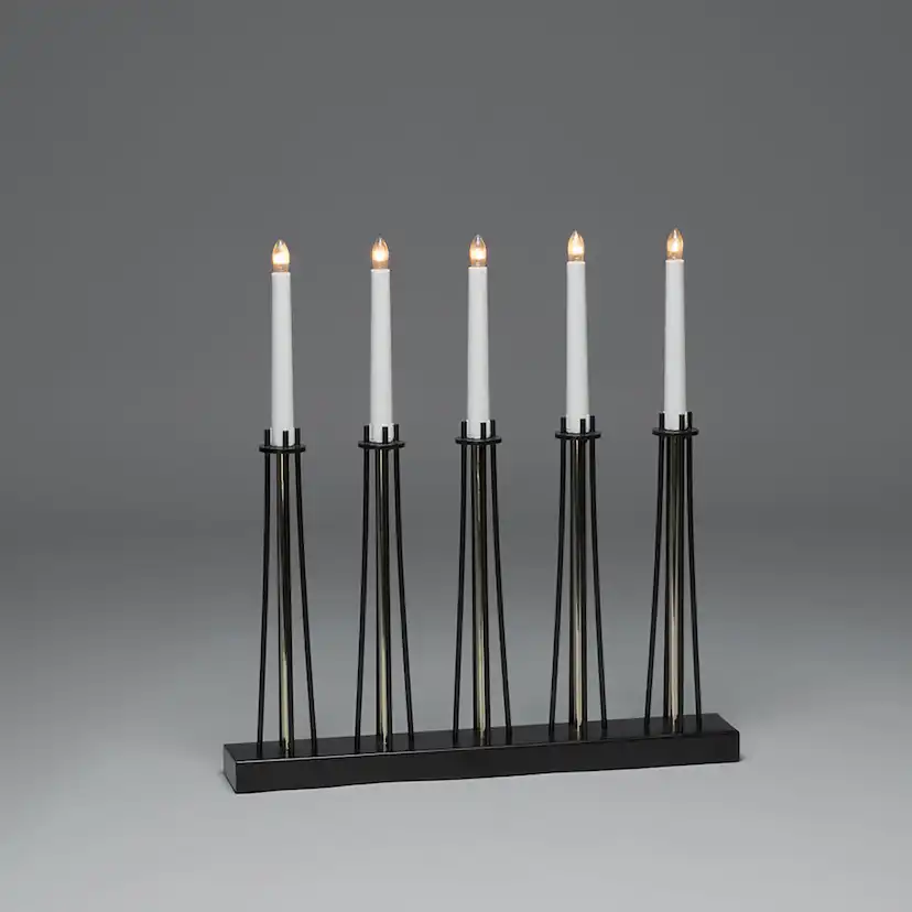 Adventsljusstake Gnosjö Konstsmide 5L Mässinglackerad Metall