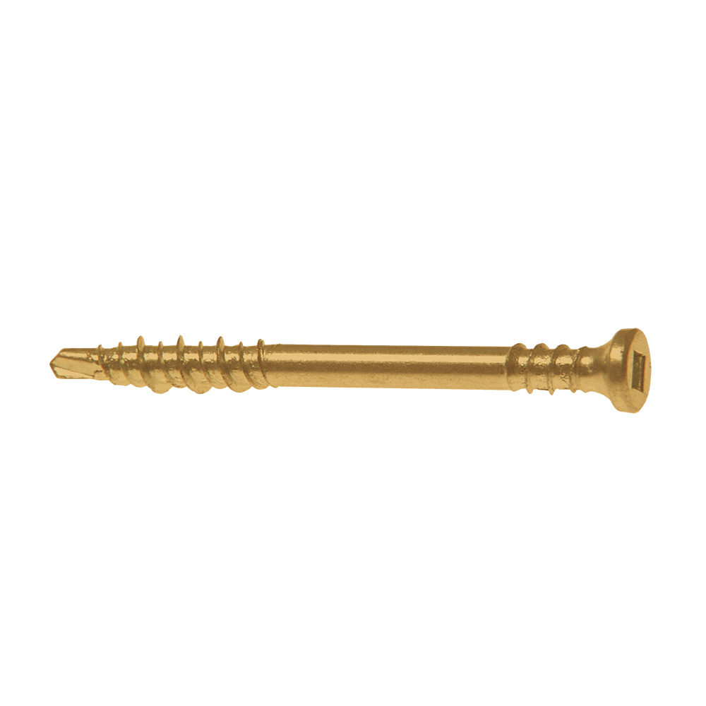 Golv-/Sockelskruv Gunnebo Fastening 4,2 mm Gulförzinkad Nr 1
