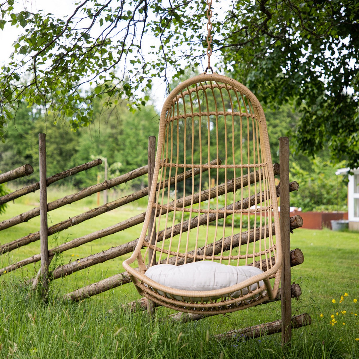 Pulau Hangingchair Rattan Nature / Creme Natur