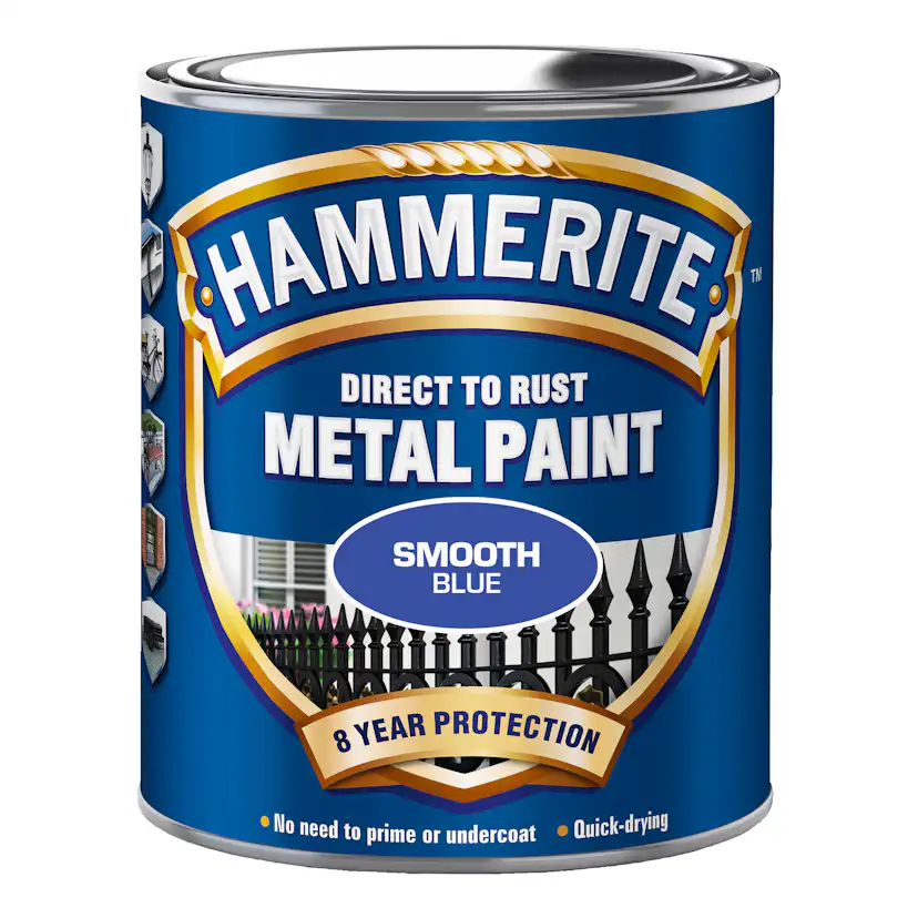 Rostskyddsfärg Hammerite Slätlack Blå 250ml