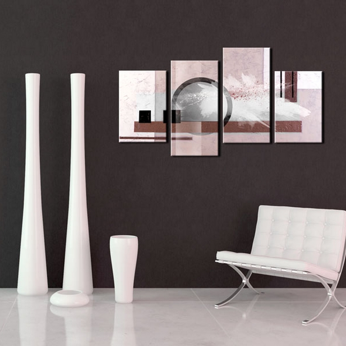 Tavla Arkiio Abstraktion Med En Pärla 80x45