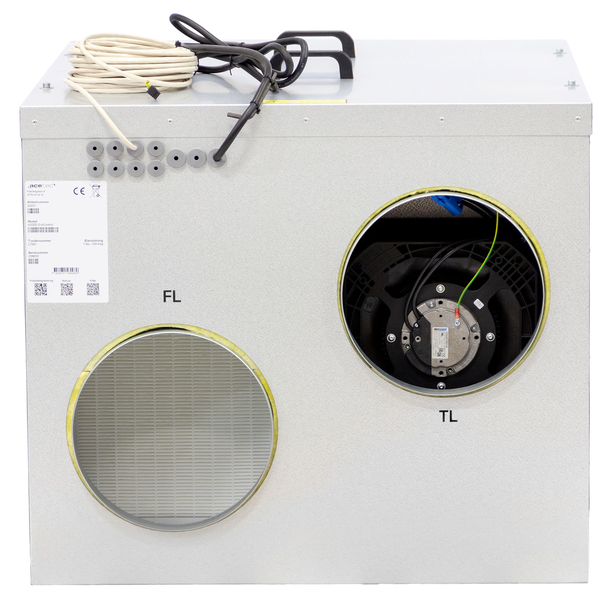 Ventilationsaggregat Acetec EvoAir A200S