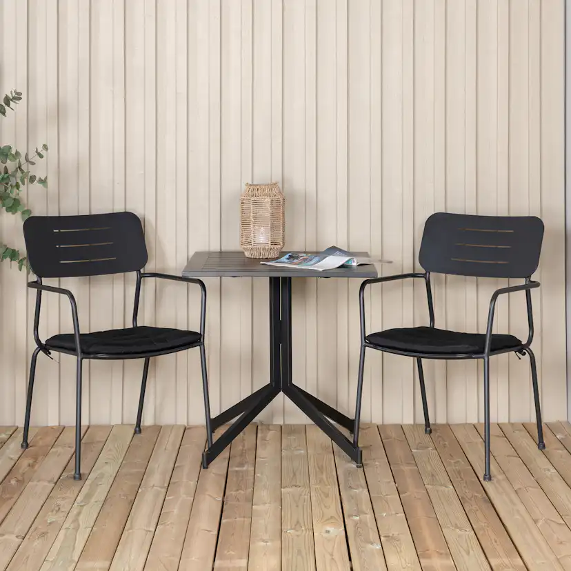 Cafégrupp Venture Home Wella med 2 Nemo Trädgårdsstolar Utomhus