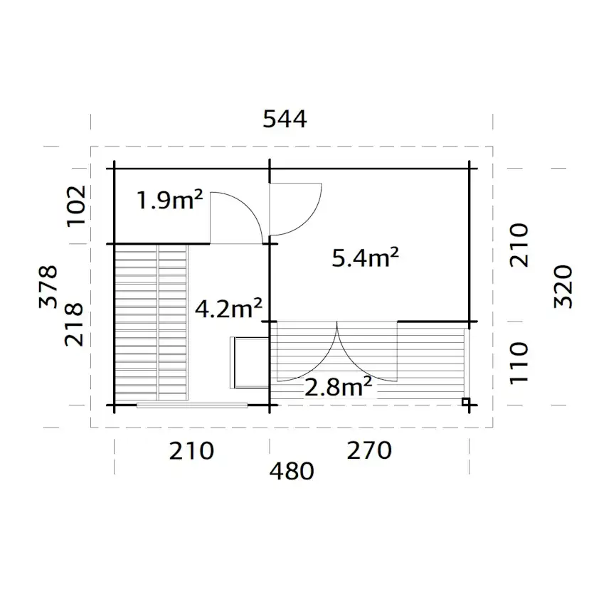 Bastu Palmako Sanna 15,4 m2