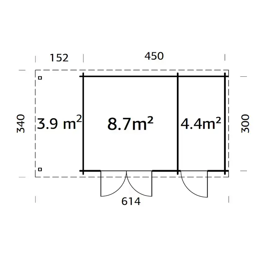 Stuga Palmako Ella 17,8 m2