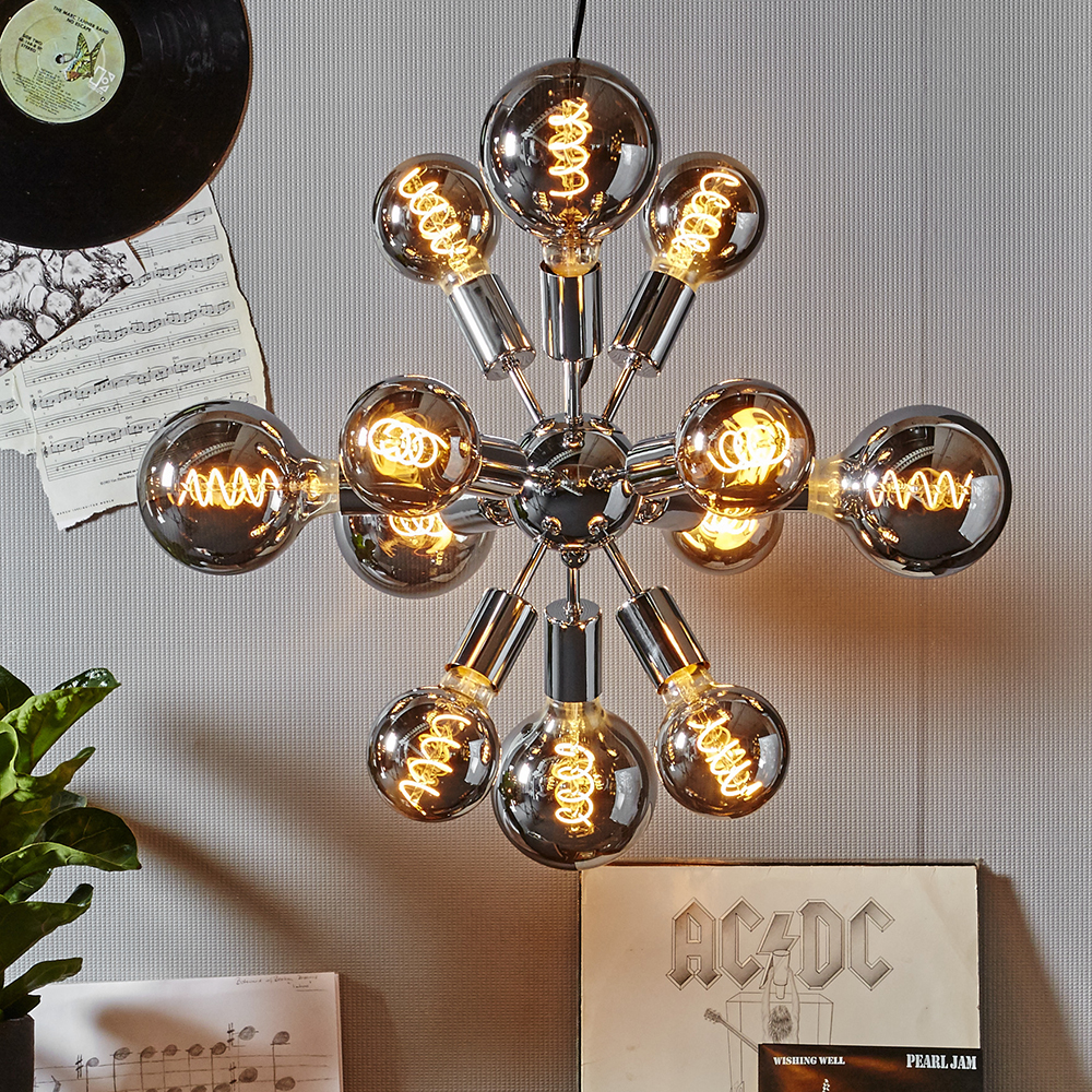LED-lampa Star Trading E27 G125 Decoled Spiral Smoke Dimbar 2W