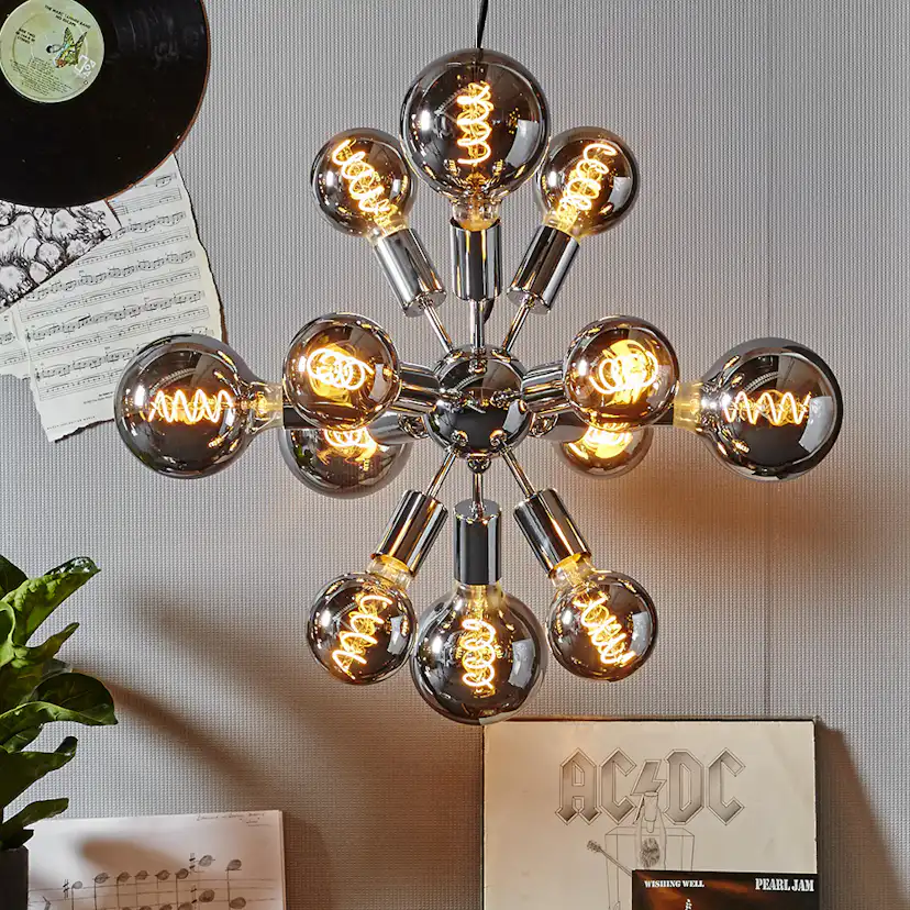 LED-lampa Star Trading E27 G125 Decoled Spiral Smoke Dimbar 2W