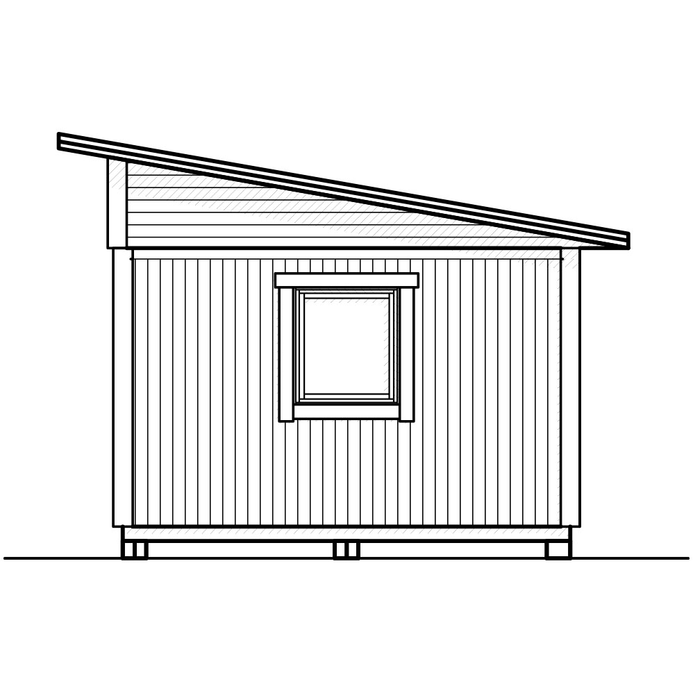 Attefallshus Vibostugan Njuta Funkis 25-4 24,3 m² Trähus