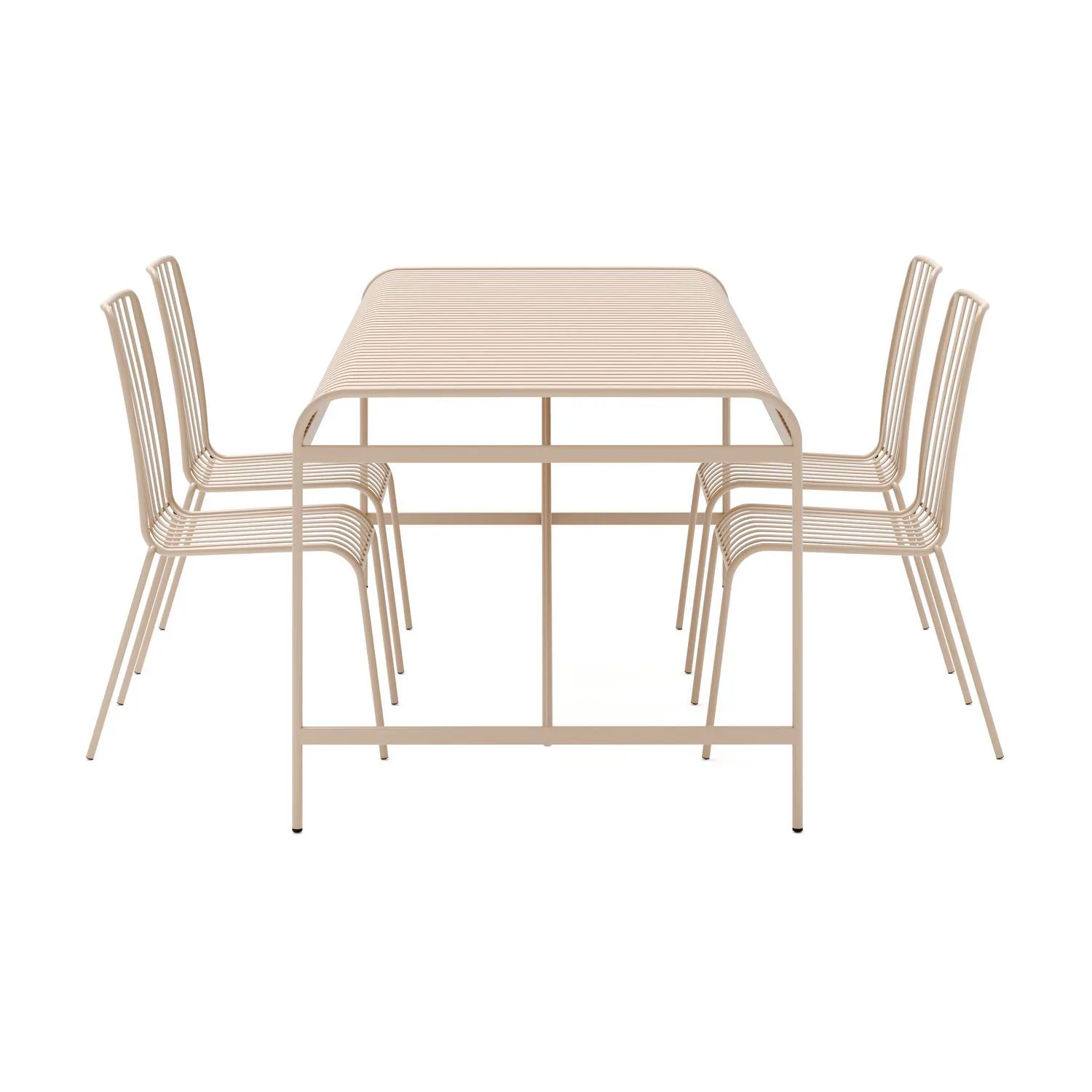 Matgrupp Comfort Garden Jarva Liten Matgrupp Utomhus 200 cm med 4 stolar i metall