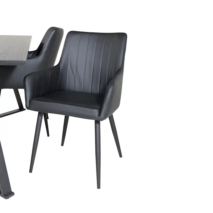 Matgrupp Venture Home Madde med 4 Corina Stolar Konstläder