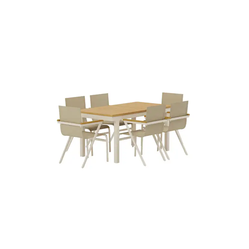 Matgrupp Utomhus Venture Home Panama 90x160 cm med 6 st Mexico Trädgårdsstolar
